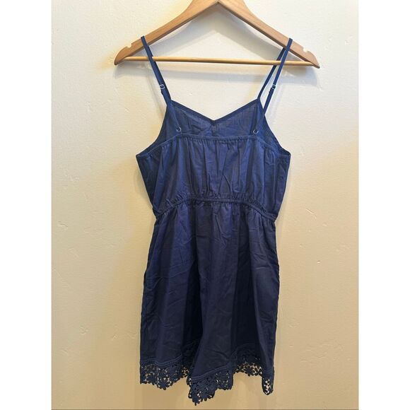 Cupshe Navy Blue Romper With Lace Trim Size Medium New - Picture 5 of 7